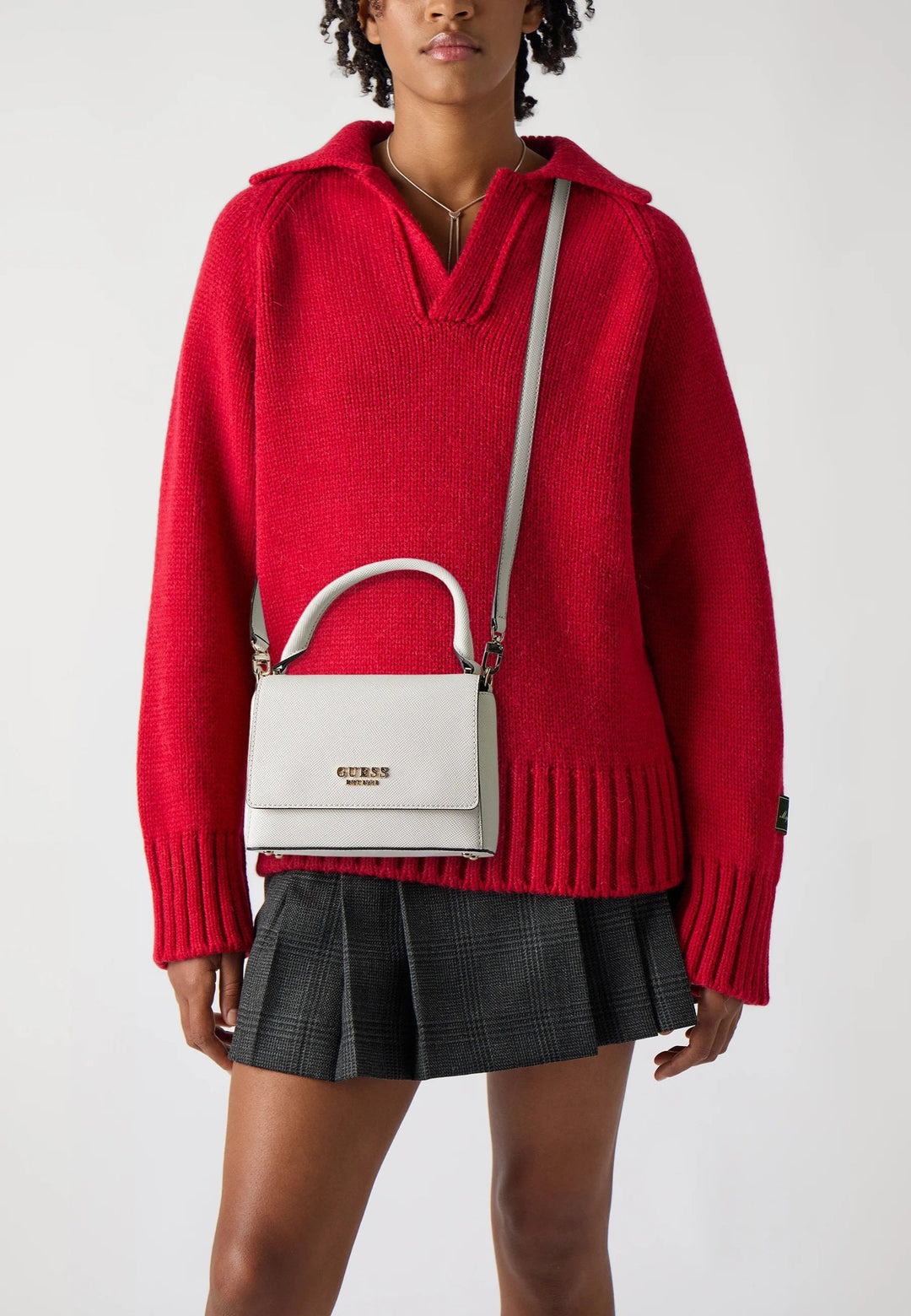 Guess Borsa a tracolla Bramina Small Bianco