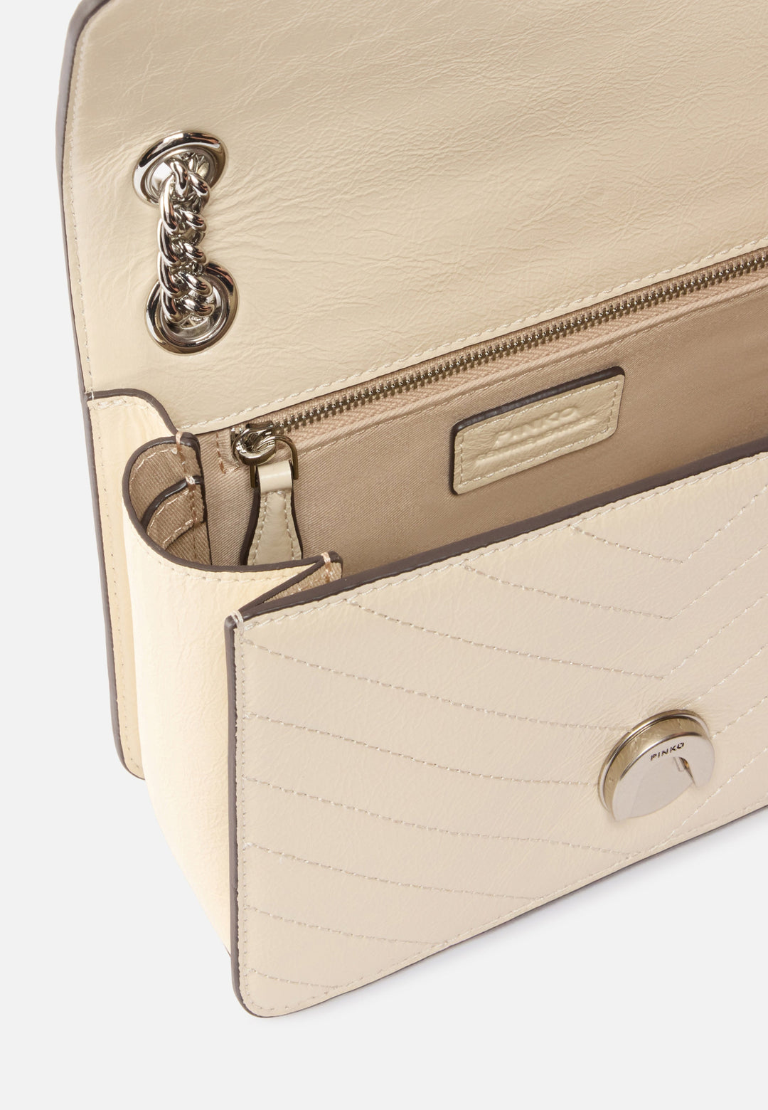 Pinko Bolsa Rabat Love One Light Mini Vitello Wr Branco A2JCZ14E