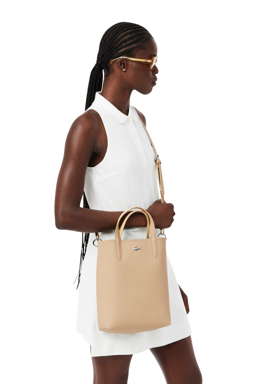 Lacoste Sac Vertical Anna réversible Anna Femme Viennois Soja