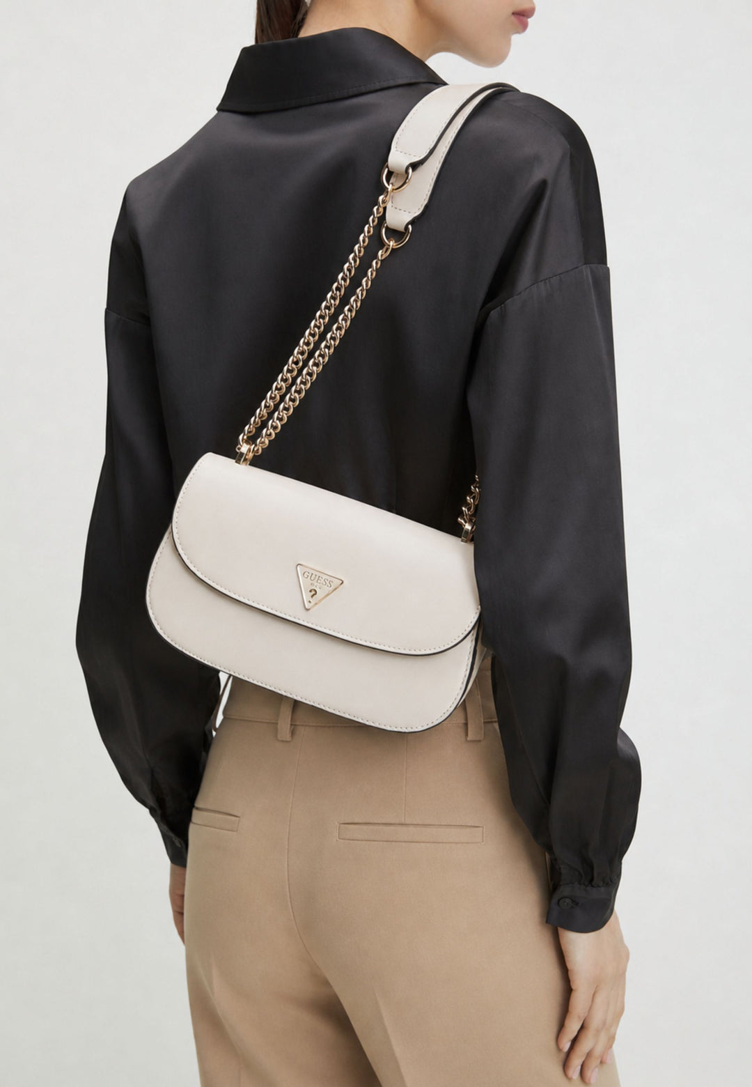Guess Daryna 2 Comp Satchel Schëllerbeutel Bone VG949321