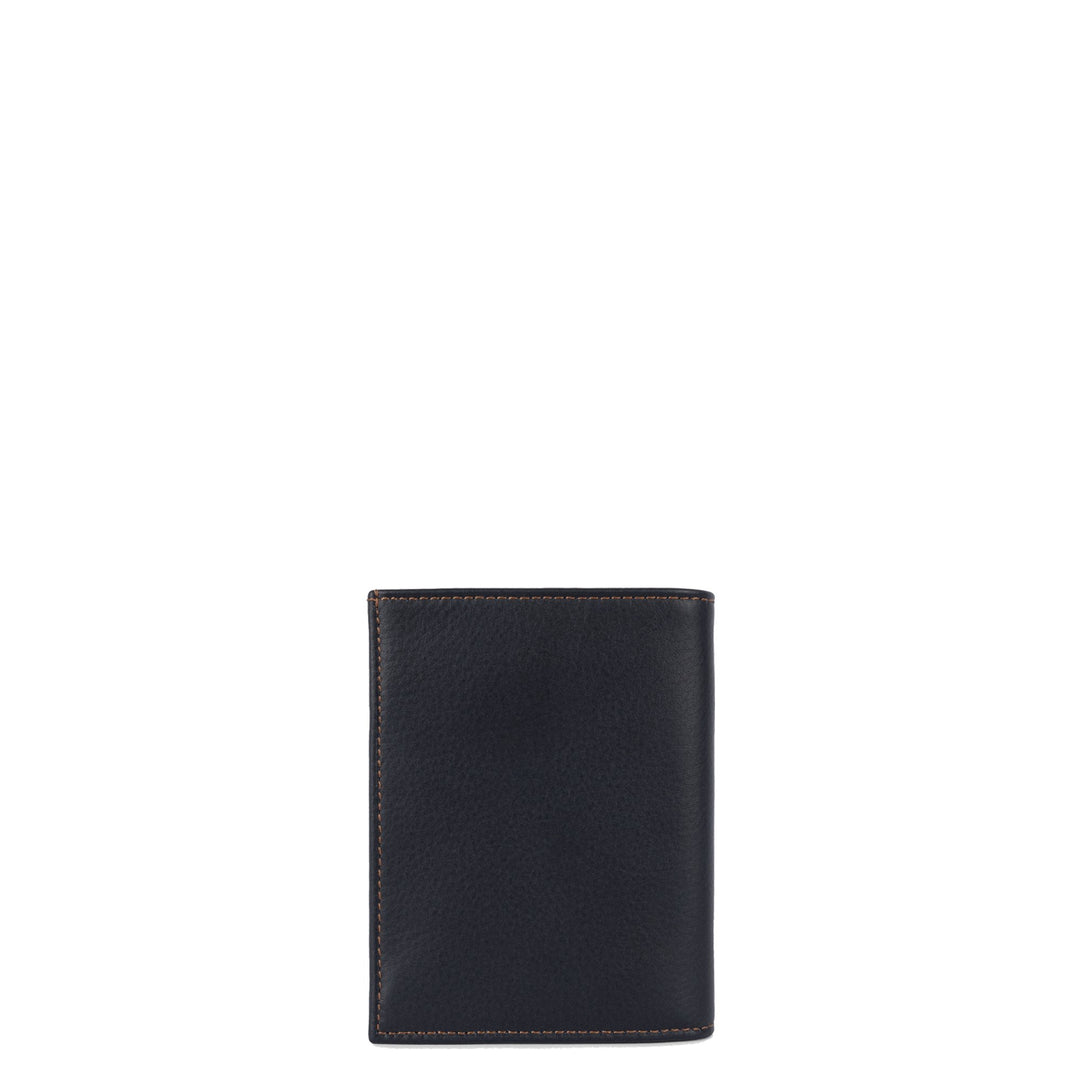 Lancaster Wallet Folded M Soft Vintage Men Dark Blue - Camel