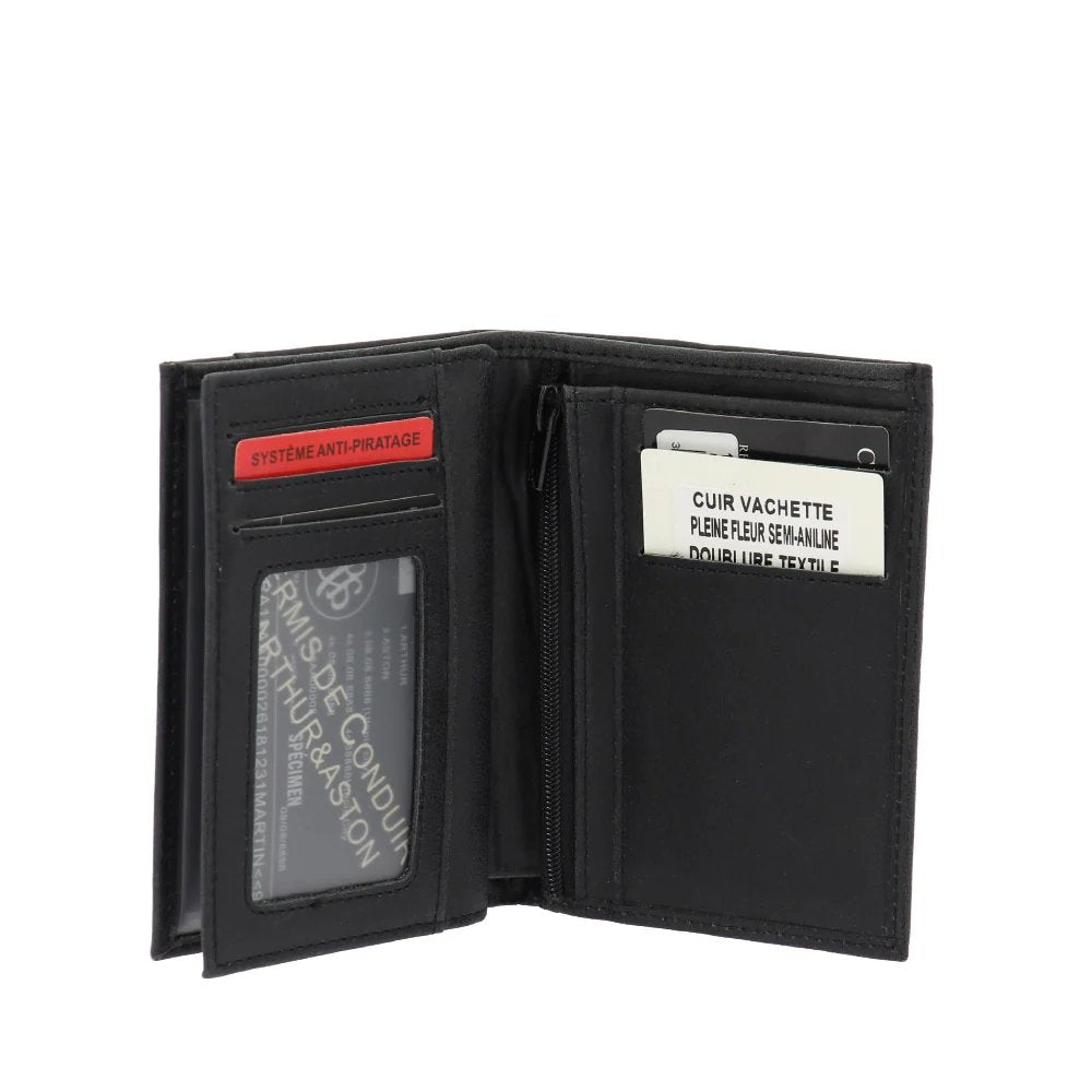 Arthur & Aston Portefeuilles Mixte, Homme, Femme Noir