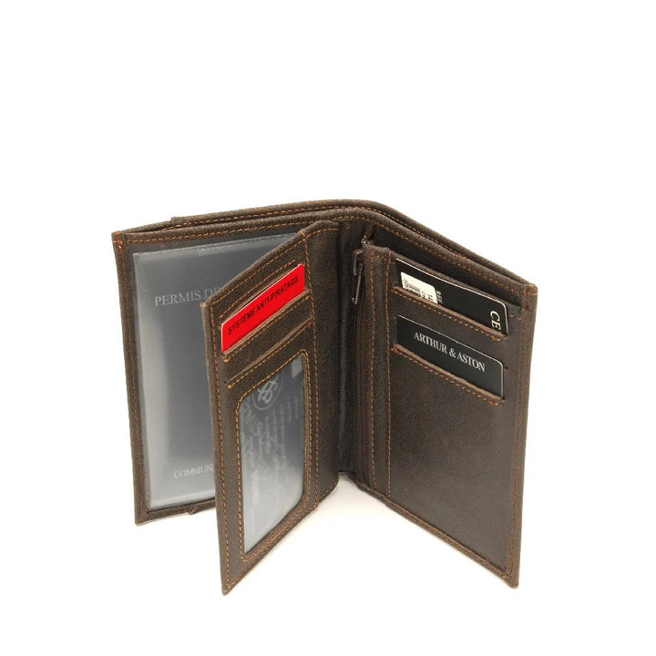 Arthur & Aston Portefeuilles Mixte, Homme, Femme Châtaigne
