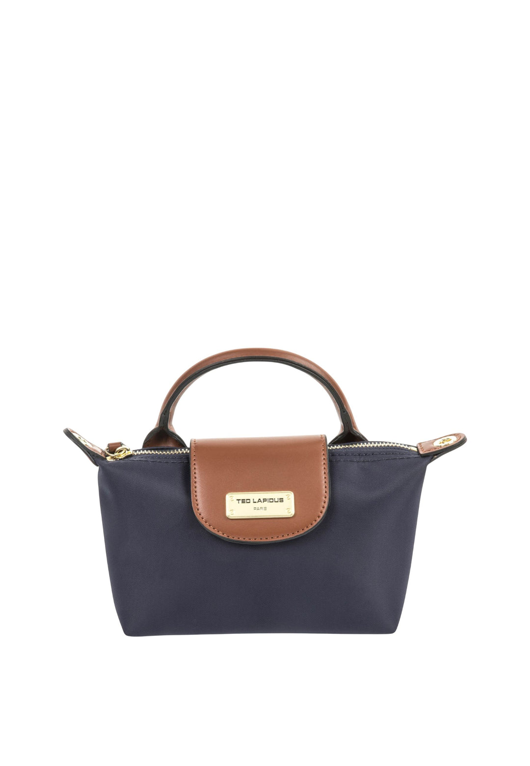 Ted Lapidus Piccolo borsa a mano Jaimie Marine / Cognac