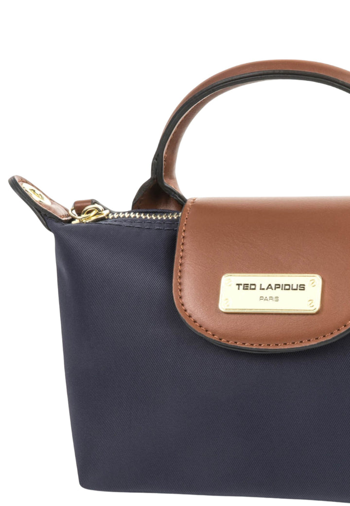 Ted Lapidus Piccolo borsa a mano Jaimie Marine / Cognac