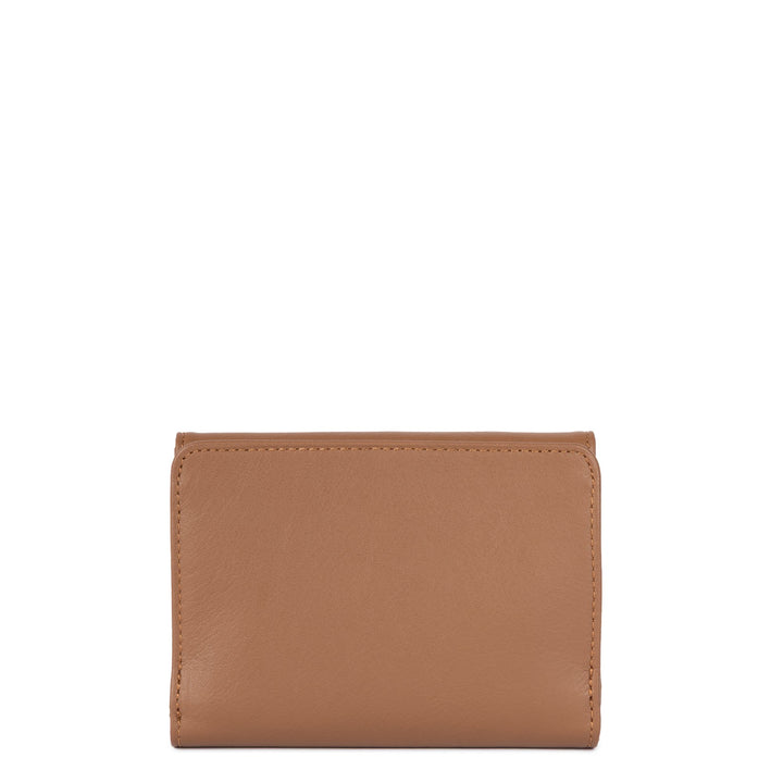 Lancaster Portefeuille A rabat avec pression Soft PM Camel