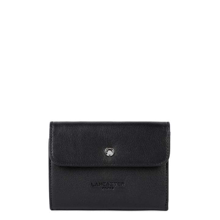 Lancaster Portafoglio con patta e bottone a pressione Soft PM Nero