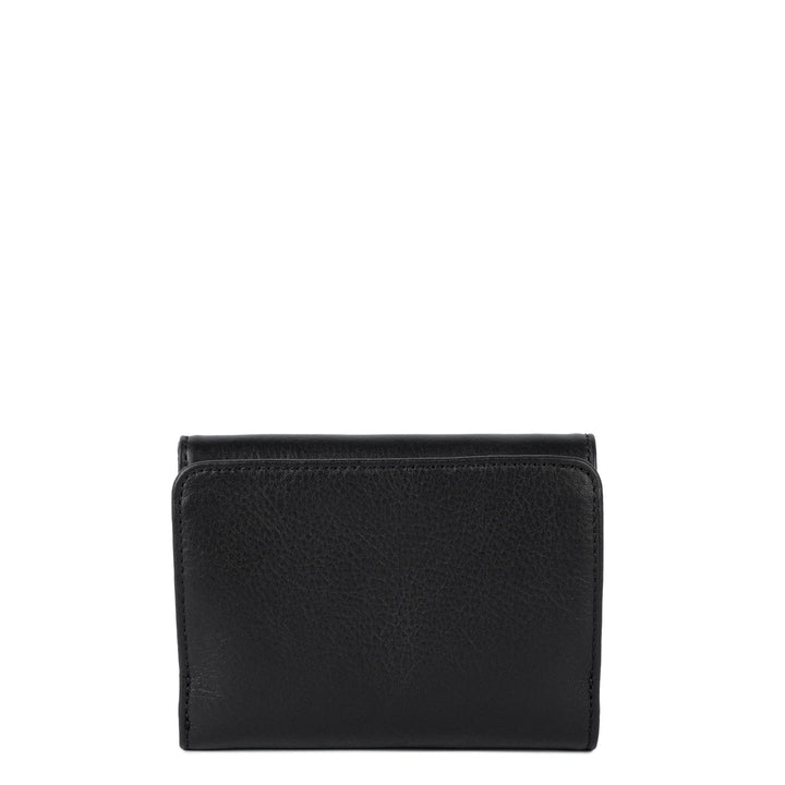Lancaster Portafoglio con patta e bottone a pressione Soft PM Nero