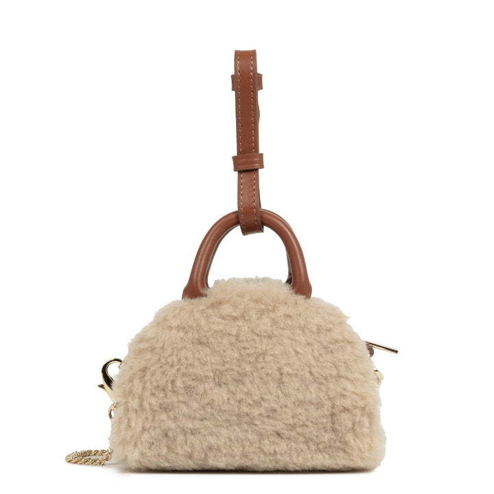 Lancaster Petit Sac à main Zippé Nano Moumoute ps25 177 Cognac