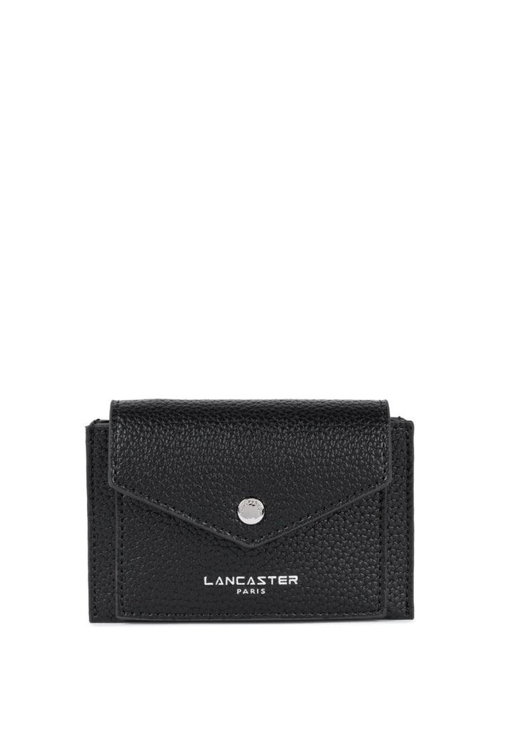 Lancaster Portacarte con patta e bottone a pressione Maya Double KBA Nero