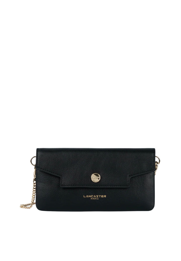 Pochette com aba e mola S Mademoiselle Grace Lancaster Preto
