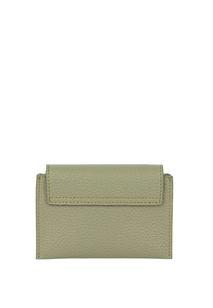 Lancaster Zippered Card Holder Maya Double KBA Olive