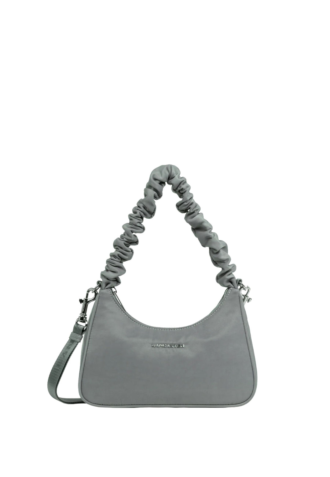 Lancaster Bolsa de ombro com zíper S Basic Chouchou 510-68 Cinza Cimento