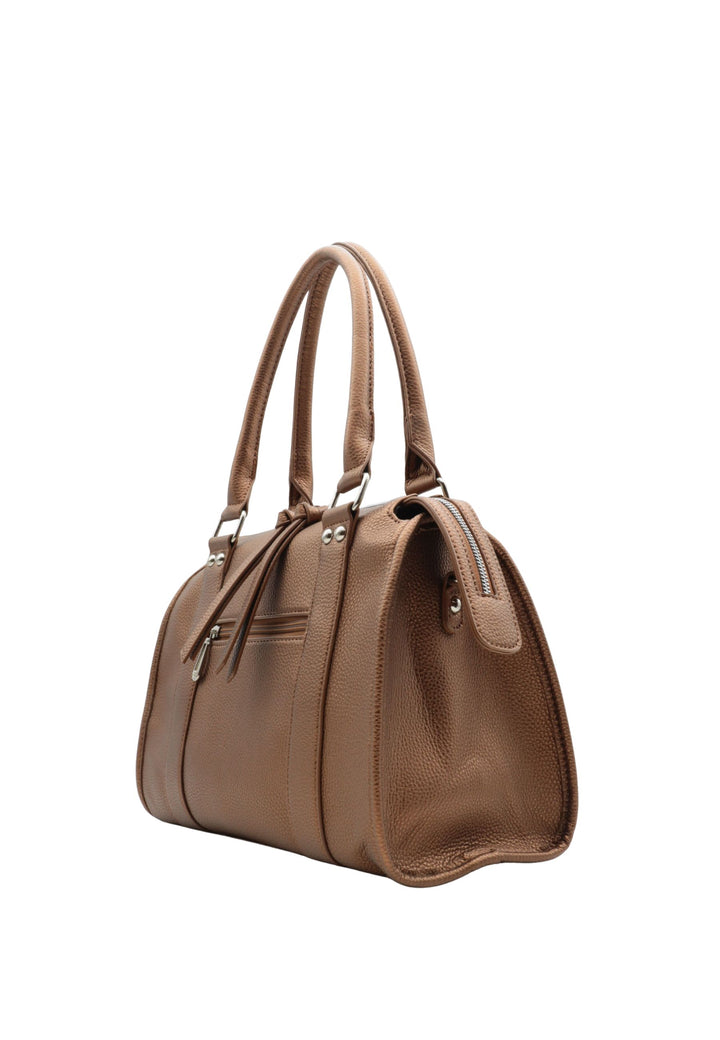 Bolsa de compras Flora & Co F8531 Marrom Metálico