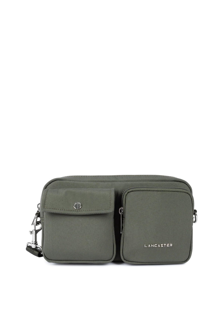 Lancaster Täsche Trotteur mat Zipper Basic Pocket 510-91 Donkel Kaki