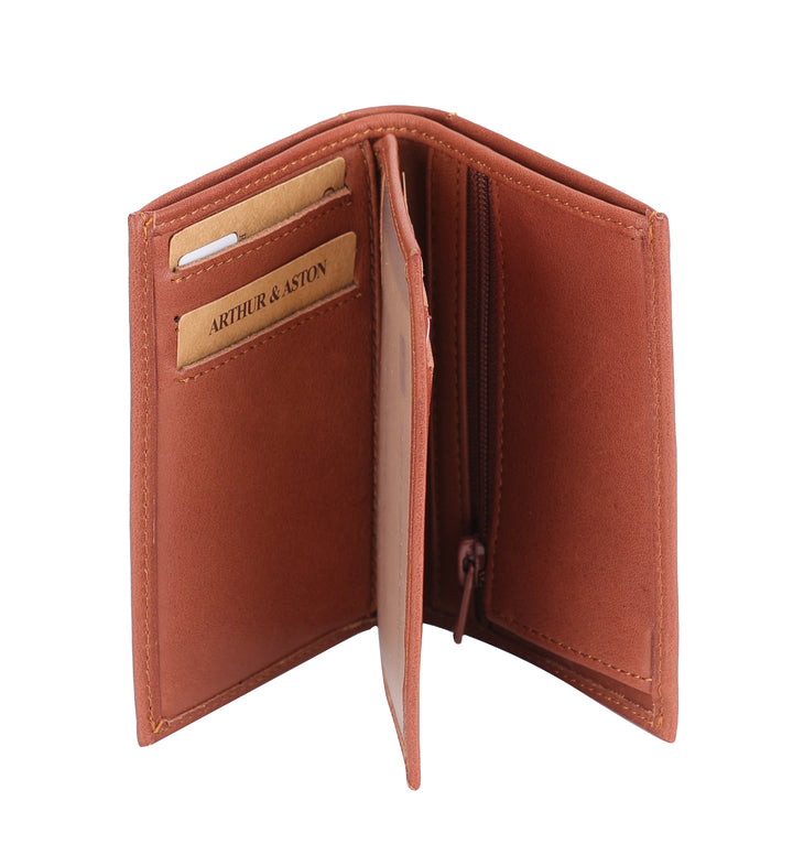 Arthur & Aston Portafogli Unisex, Uomo, Donna Cognac