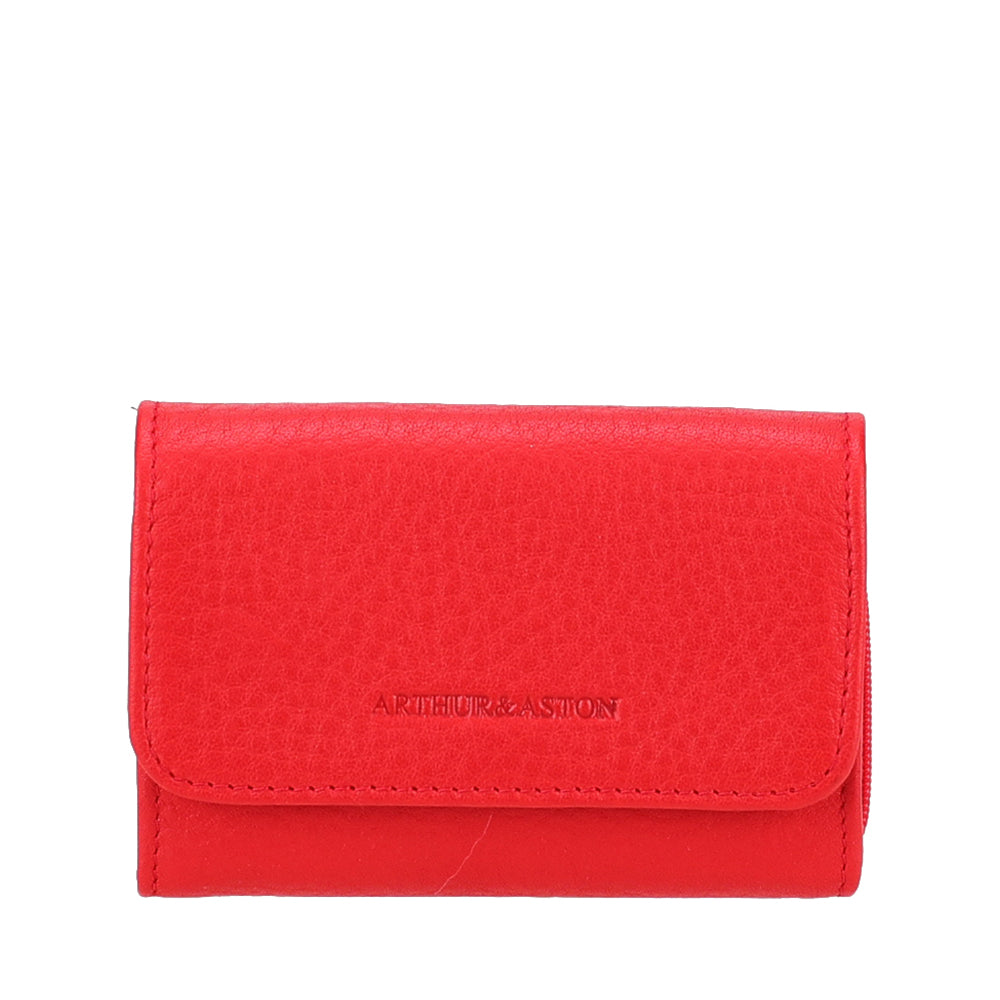 Arthur & Aston Portacarte Unisex, Uomo, Donna Rosso