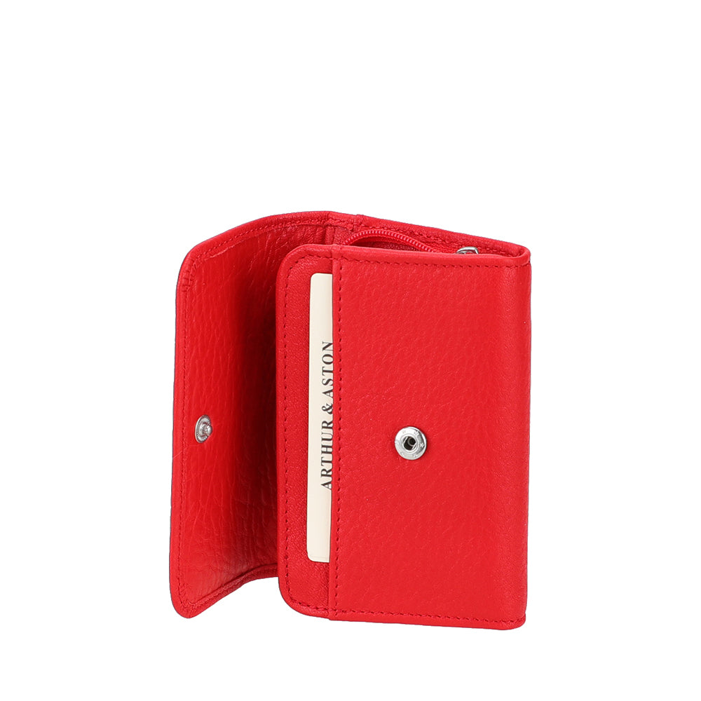 Arthur & Aston Portacarte Unisex, Uomo, Donna Rosso