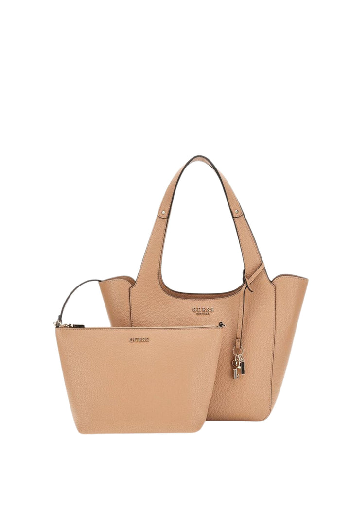 Borsa a tracolla Guess Anadela 3 scomparti Beige