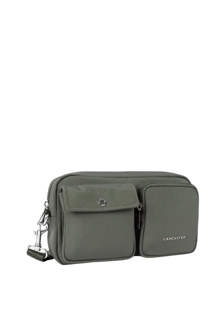 Lancaster Täsche Trotteur mat Zipper Basic Pocket 510-91 Donkel Kaki