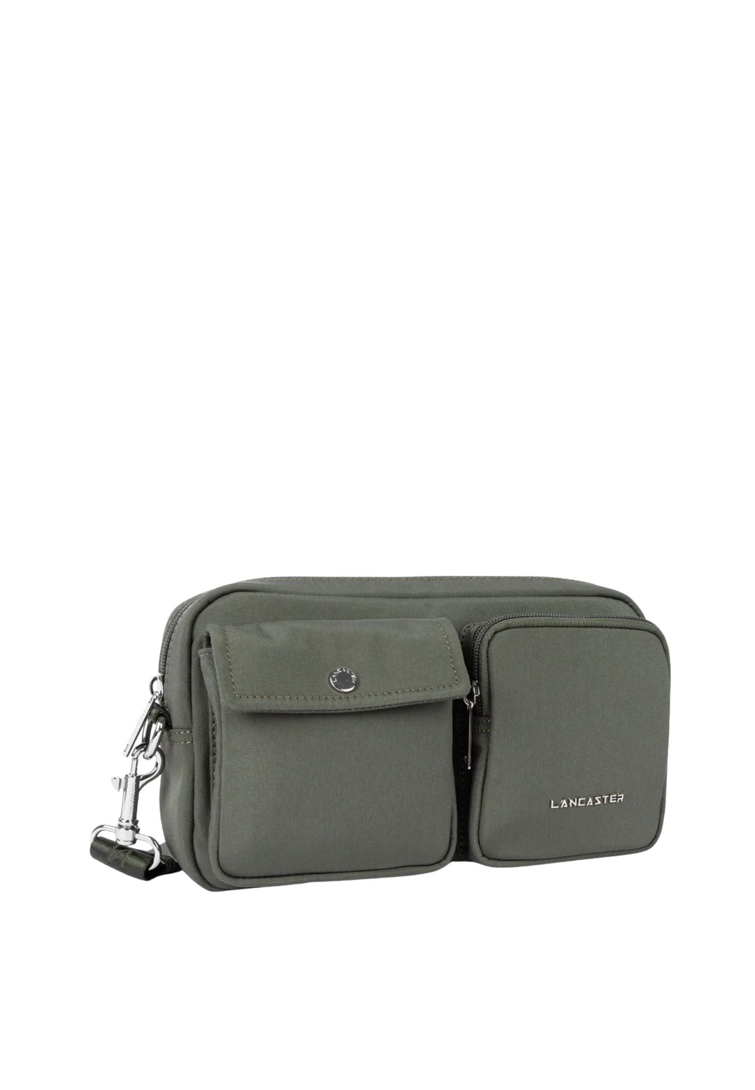 Lancaster Täsche Trotteur mat Zipper Basic Pocket 510-91 Donkel Kaki