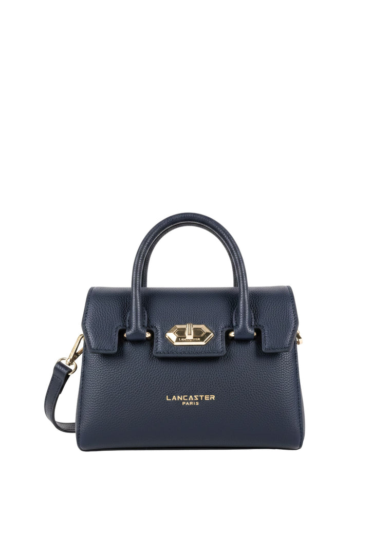 Lancaster Sac à main A rabat avec fermoir Mini Milano Cosmos Bleu Foncé