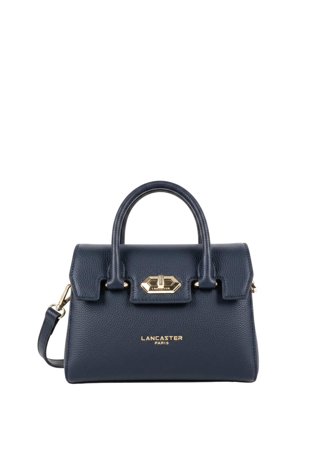 Lancaster Sac à main A rabat avec fermoir Mini Milano Cosmos Bleu Foncé