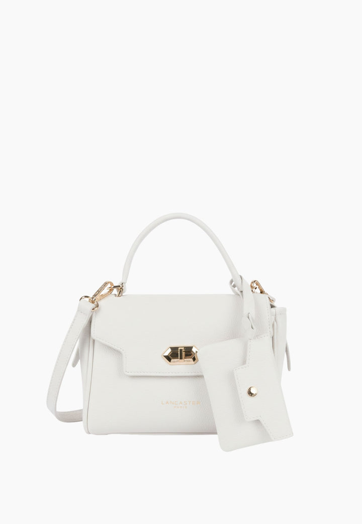 Lancaster Sac à main A rabat avec fermoir S Mademoiselle Grace Blanc