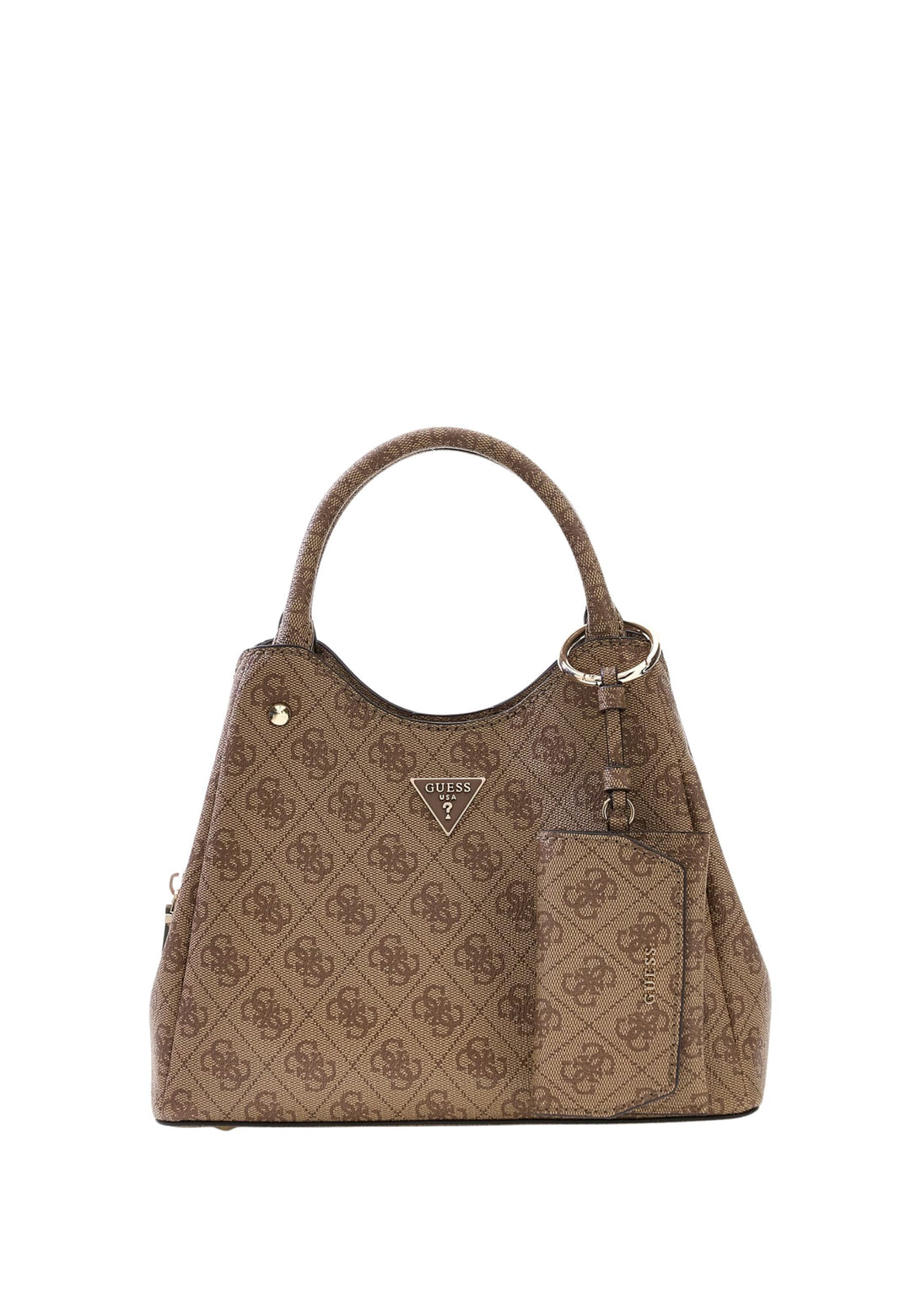 Guess Lorella Petit Monogramme Latte Logo Tote Bag