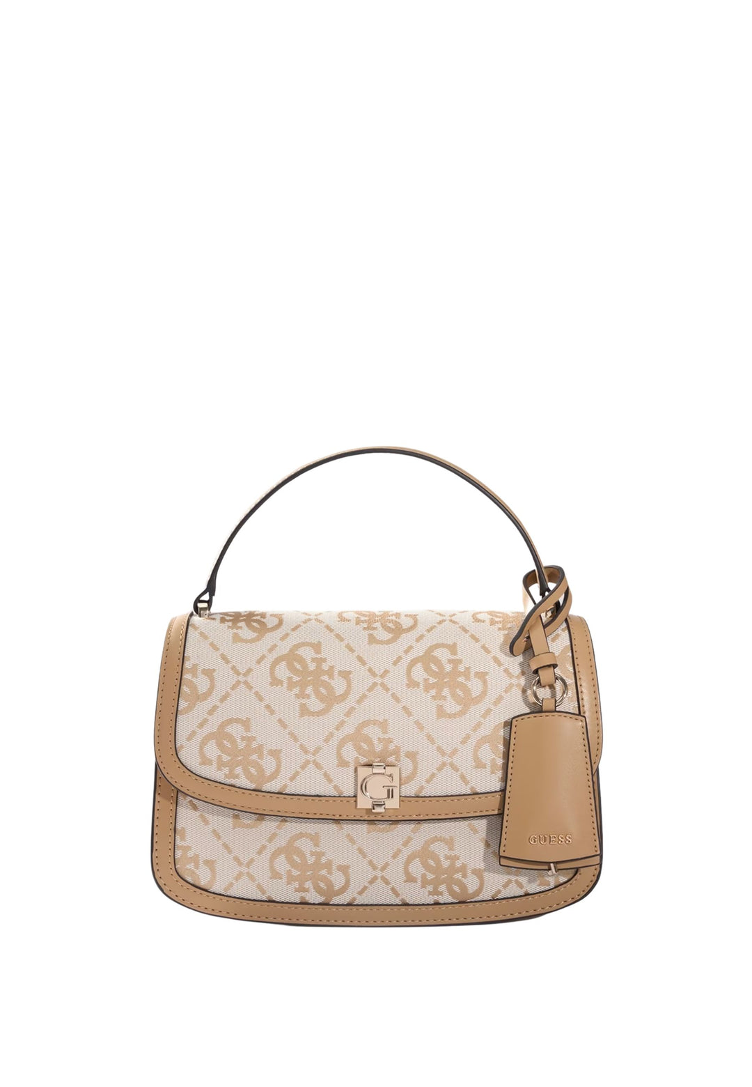 Guess Borsa con patta Audrey Monogramme Beige Logo
