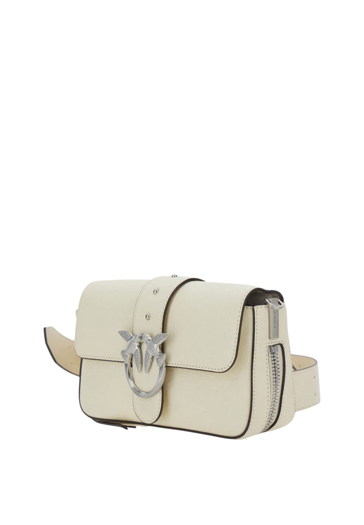 Pinko Sac Rabat Love One Slouchy Zip Mini Vite Blanc