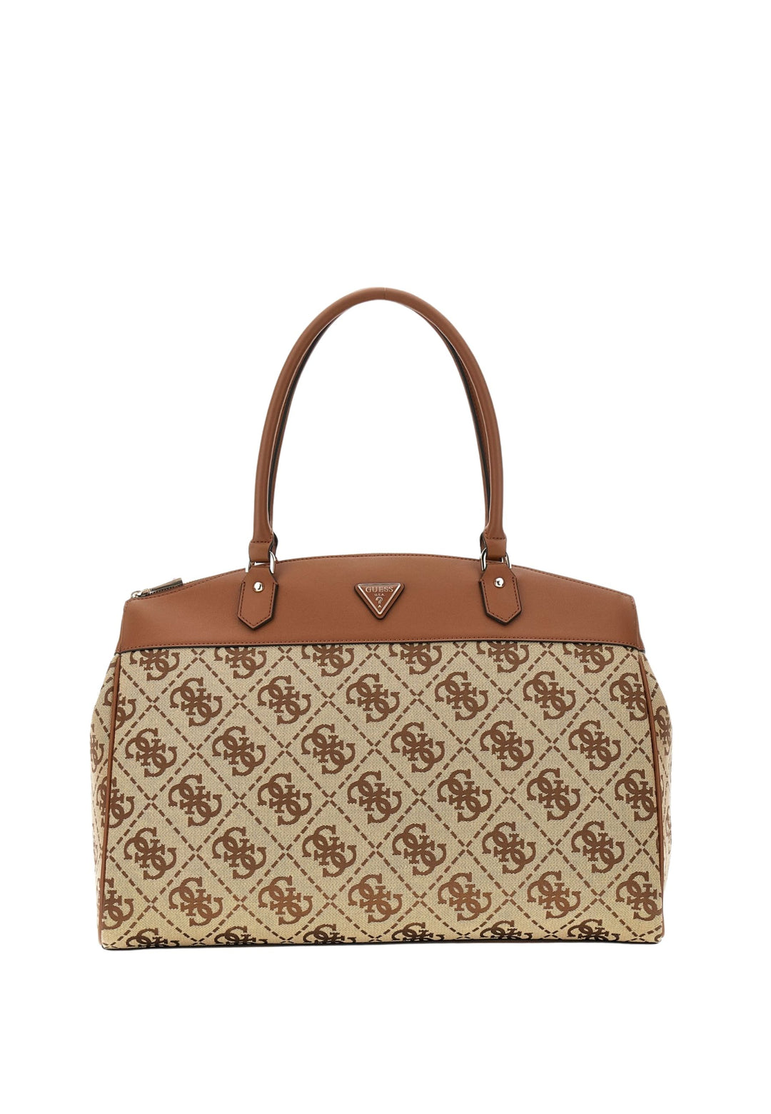 Guess Nákupní taška Audrey Monogramme koňaková s logem