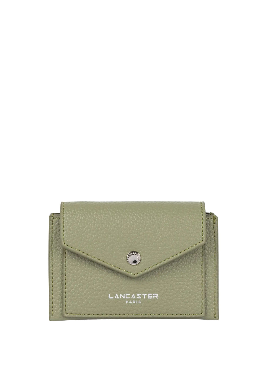 Lancaster Zippered Card Holder Maya Double KBA Olive