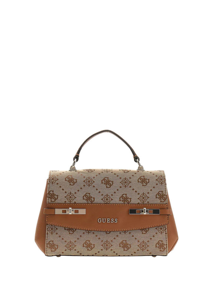 Guess Torba na ramię Melinda Logo Tri Com Latte Logo