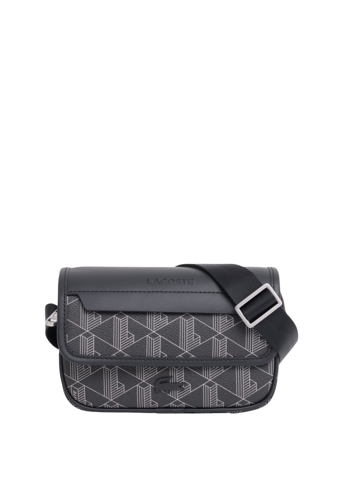 Lacoste The Blend Messenger-Tasche mit Überschlag Schwarz Grau