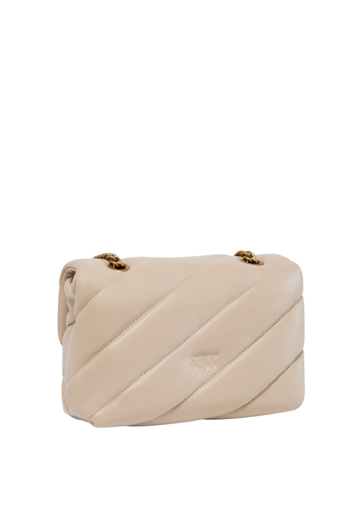 Pinko Love Puff Mini Cl Sheep Nappa klappkott, beež
