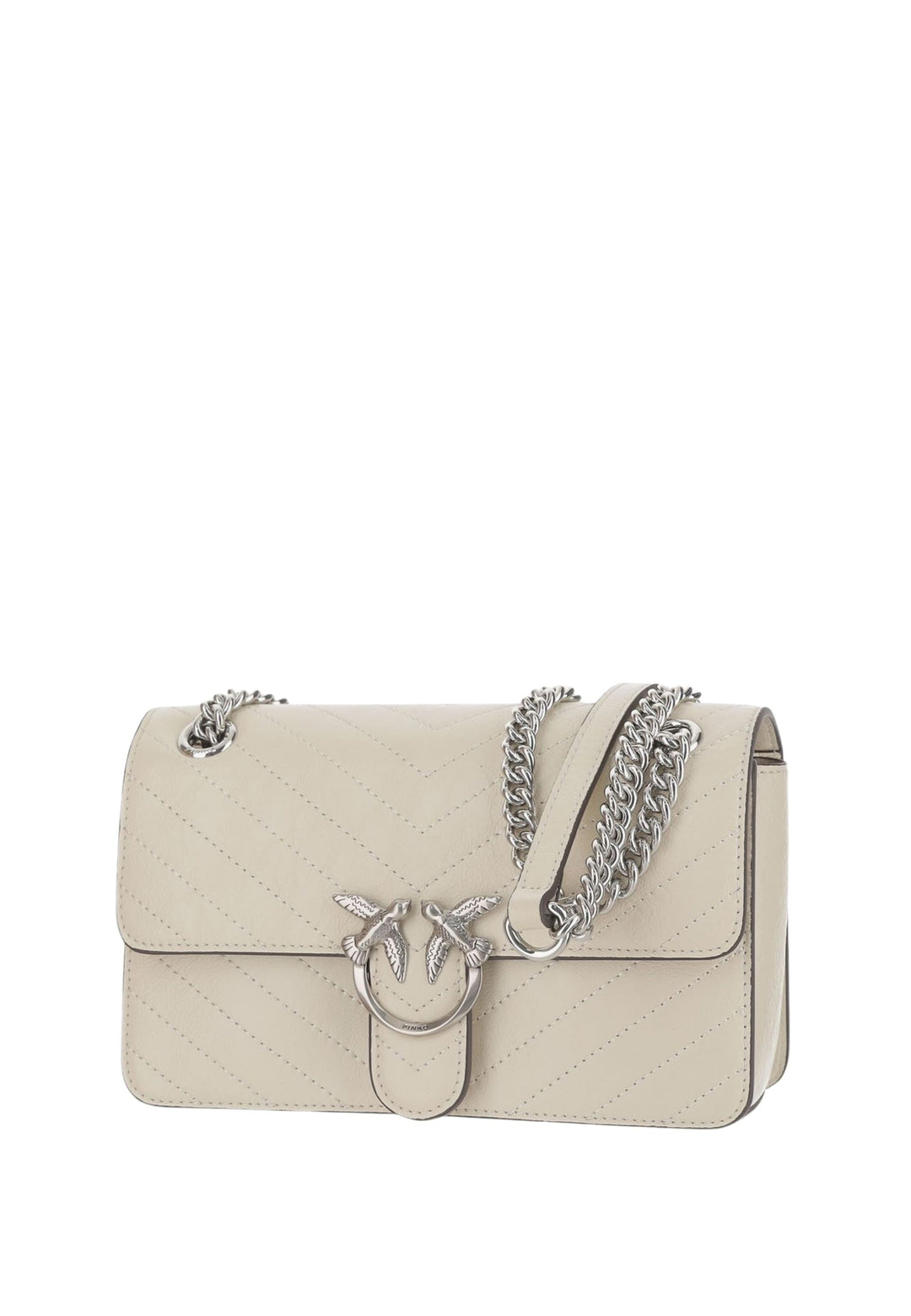 Pinko Bolsa Rabat Love One Light Mini Vitello Wr Branco A2JCZ14E
