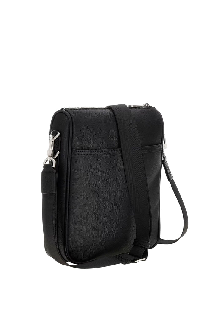 Guess Borsa mini a tracolla Milano saffiano Nero