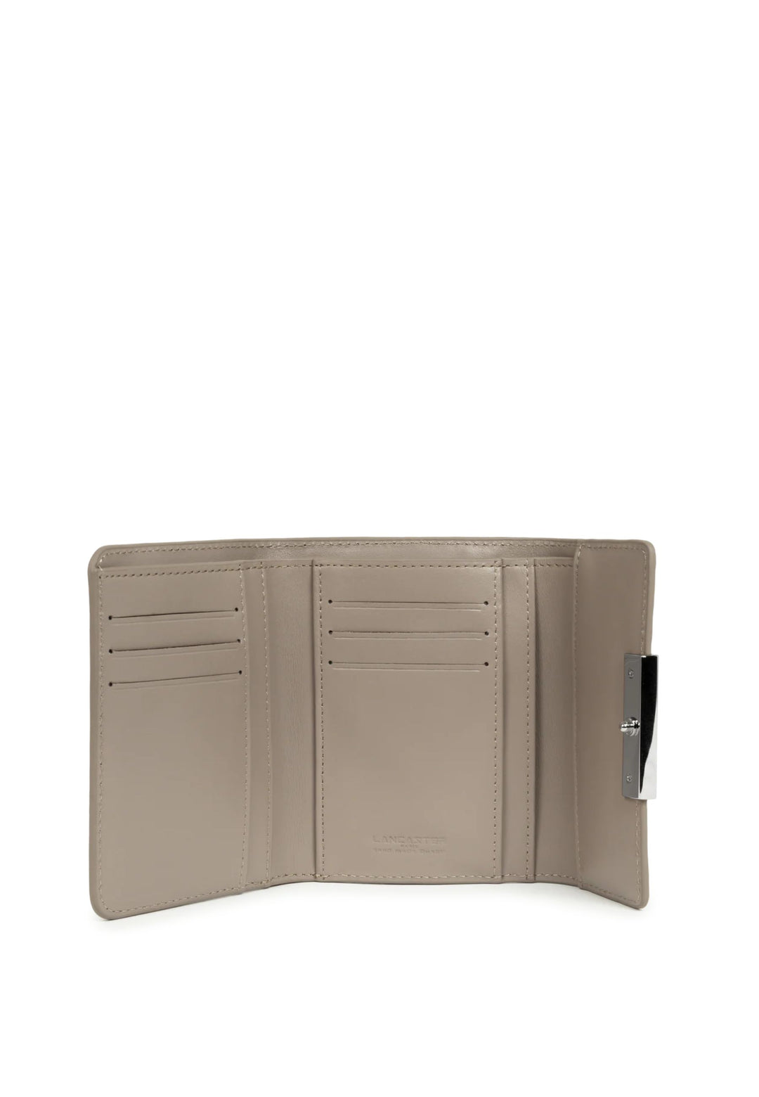 Lancaster Wallet with Flap and Paris Ily Clasp Dark Pebble