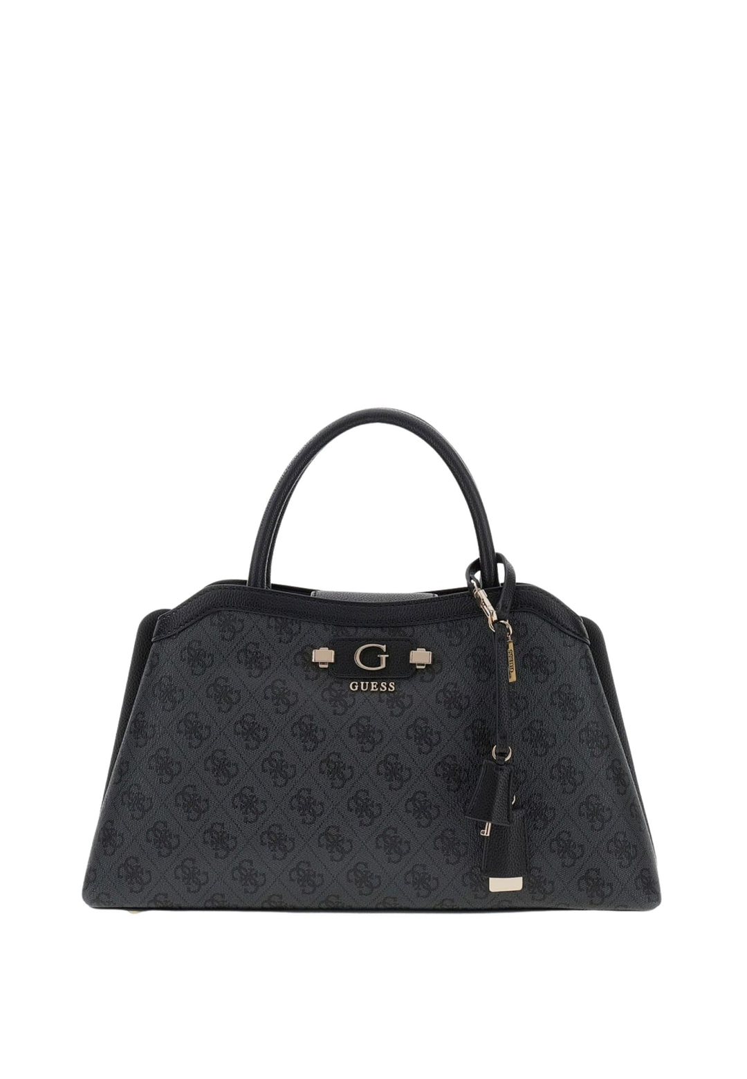 Borsa a mano Guess Lindsey Logo Carbone