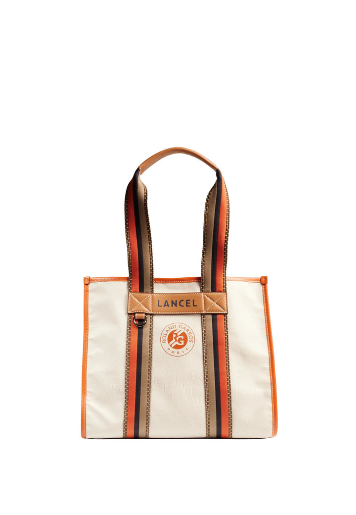 Mala Tote Lancel Roland Garros Natural/Terra Batida Mulher