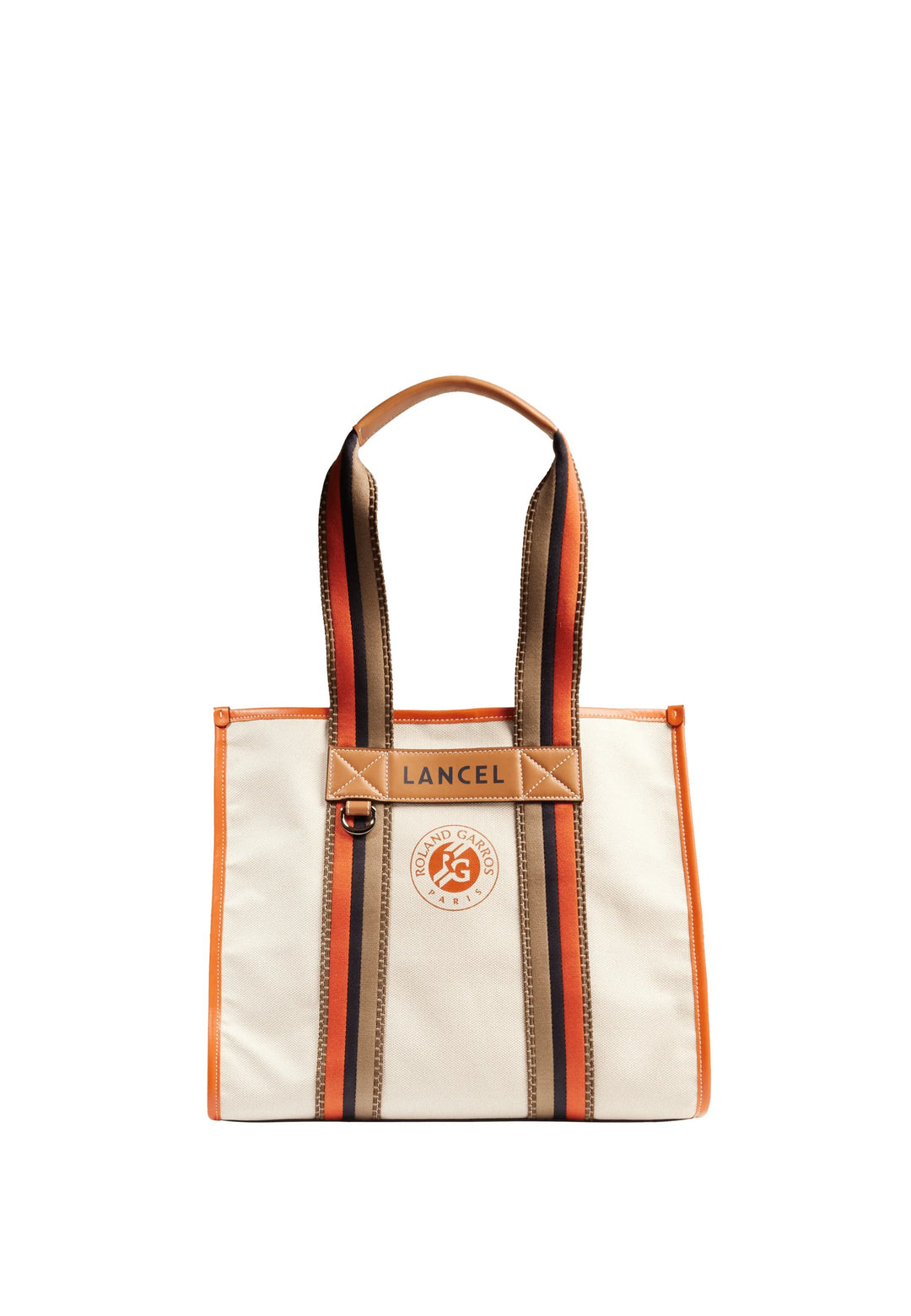 Mala Tote Lancel Roland Garros Natural/Terra Batida Mulher