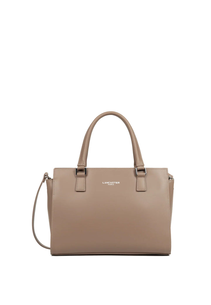 Lancaster Handbag Zippered M Smooth Praline