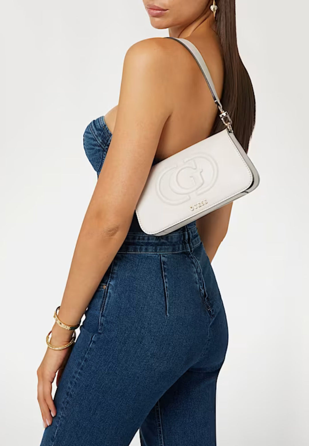 Guess Eco Mietta Sml Socie Crossbody Bag Stone