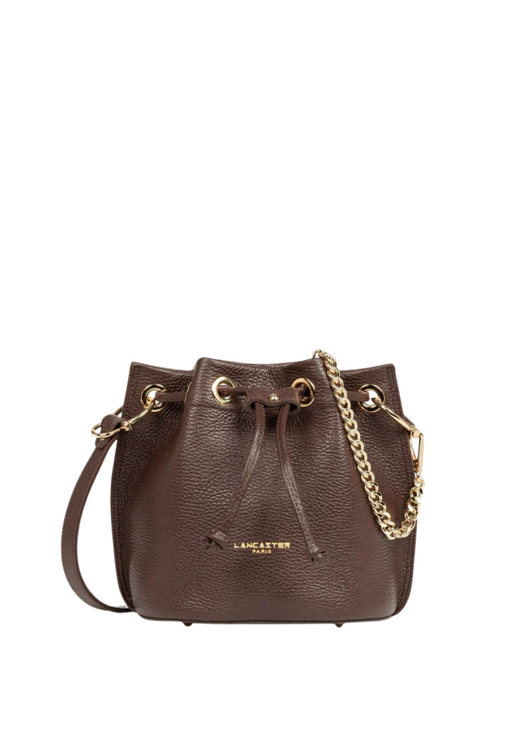Lancaster Sac bourse à lacets coulissants S Alba Double Marron - In - Or pâle