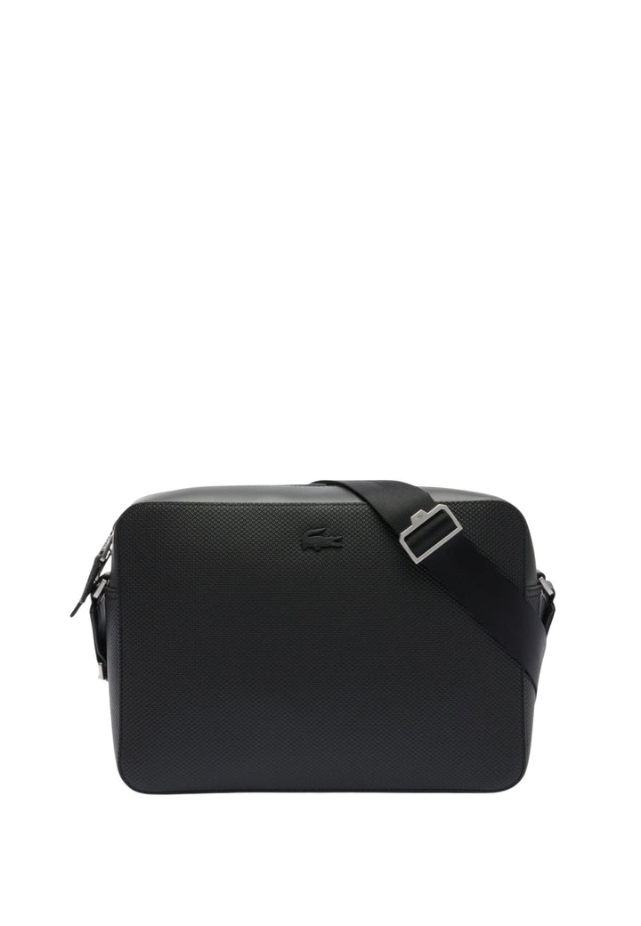 Mala de ombro Lacoste Chantaco em couro NH5060CE Preto