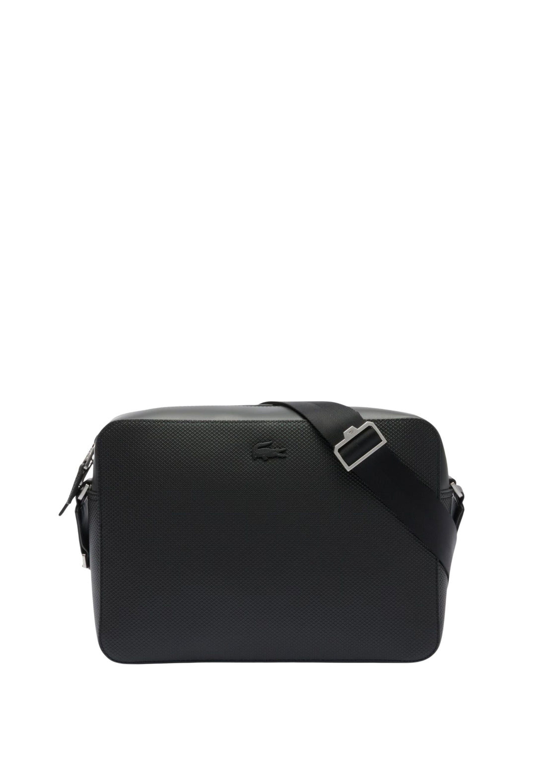 Mala de ombro Lacoste Chantaco em couro NH5060CE Preto