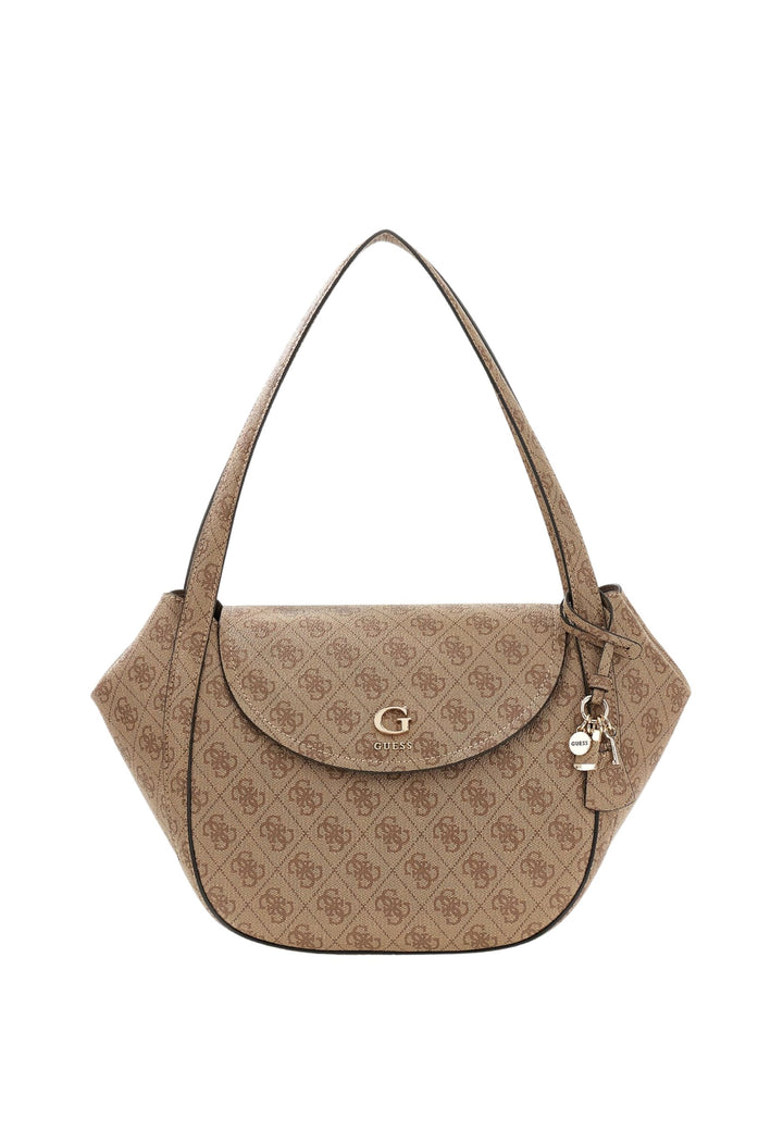 Guess Beutel mat Klapp Coleen Monogramme Latte Logo