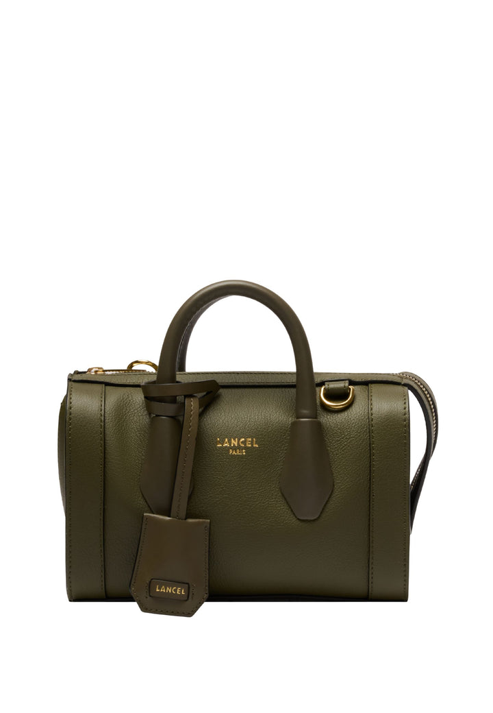 Lancel BCBG Mini-Tasche Bowlingtasche Leder Khaki