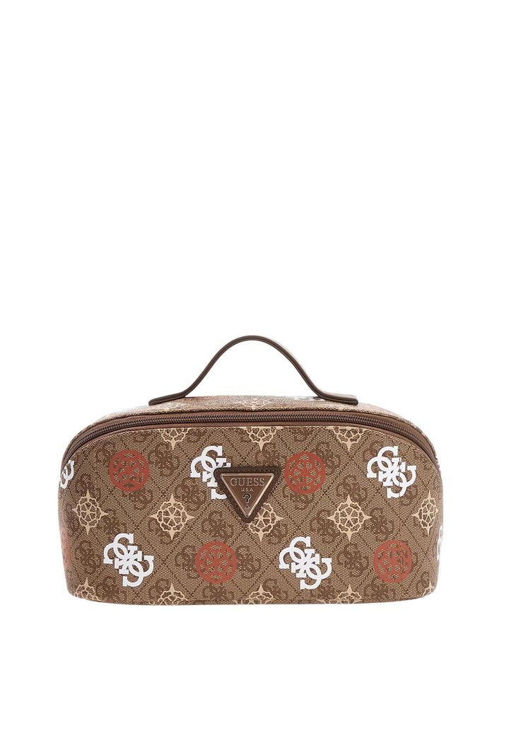 Guess Sac Voyage Eliette Toiletry Tra Latte Logo/Ginger